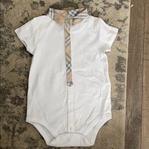 Burberry baby onesie